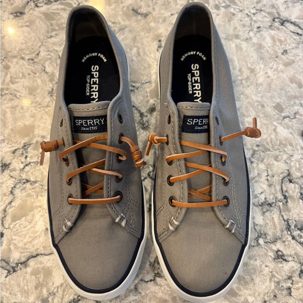 Sperry slide on shoes gray 8.5.